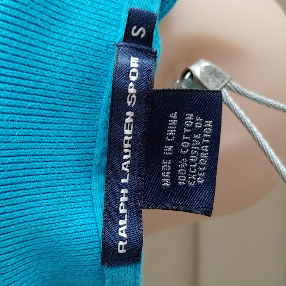 💛 Ralph Lauren Sport Aqua Blue Polo Dress Collard Shift - Picture 7 of 10